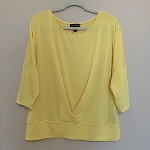 I N Studio Macys Yellow Top Blouse